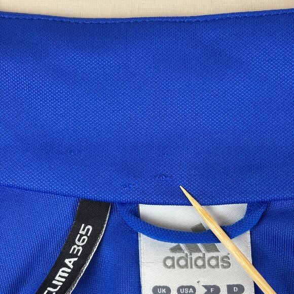 Adidas 2XL Clima365 Royal Blue Black White Stripe Full-Zip Jacket Soccer Track - Picture 11 of 12